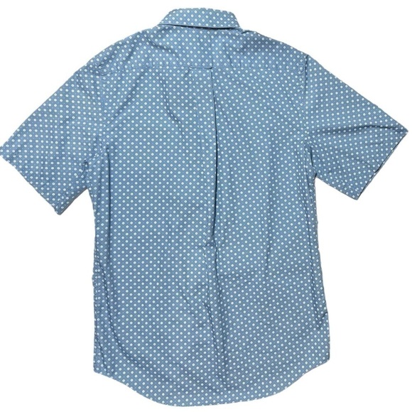 Croft & Barrow Shirt Mens Blue & White Floral Short Sleeve Button Up Shirt Small - Picture 7 of 15